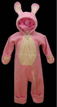 Land's End PINK RABBIT COSTUME Sleeper Sz 6M EASTER